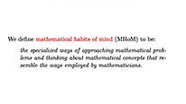 Icon for: Studying Teachers' Mathematical Habits of Mind